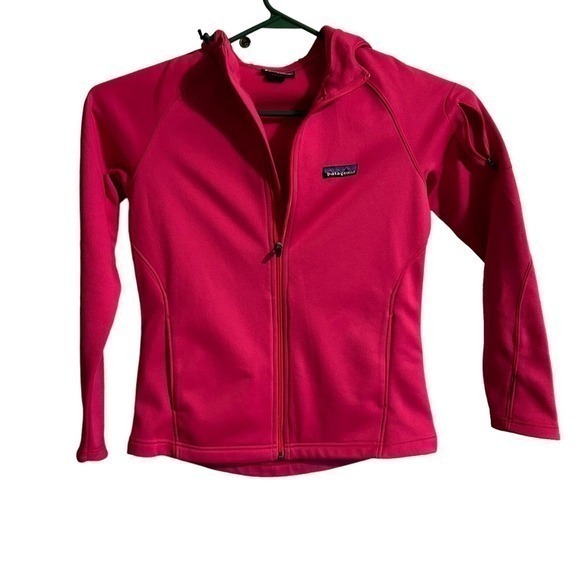 Patagonia Womens Red Fleece Full‎ Zip Jacket Size Small - Picture 1 of 4